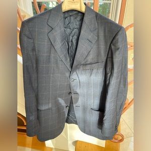 Ermenegildo Zegna Traveller Wool Grey Check Blazer EU 52